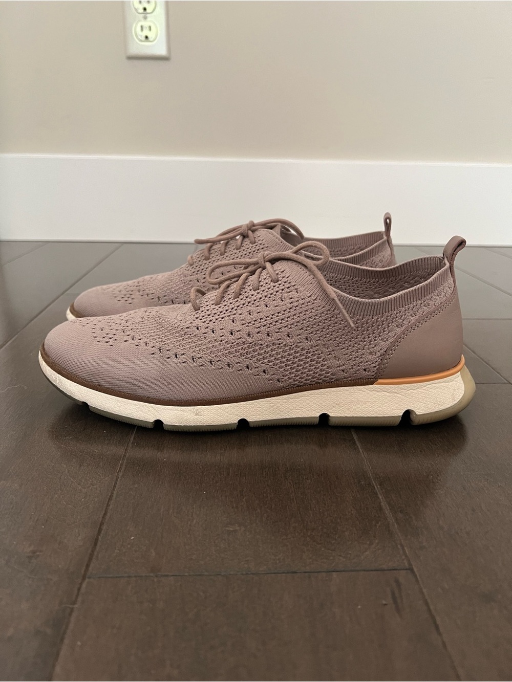 Cole Haan Women's Knit Lace-Up Sneakers in Light Taupe